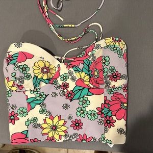 Zara floral crop top XL & Zara floral mini skirt M. NWT